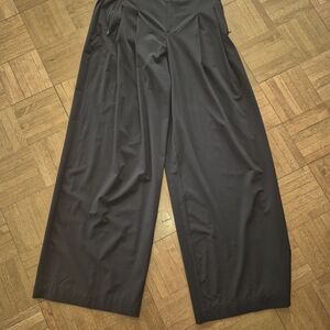 Athleta Wide-Leg Black Trousers 6 Tall